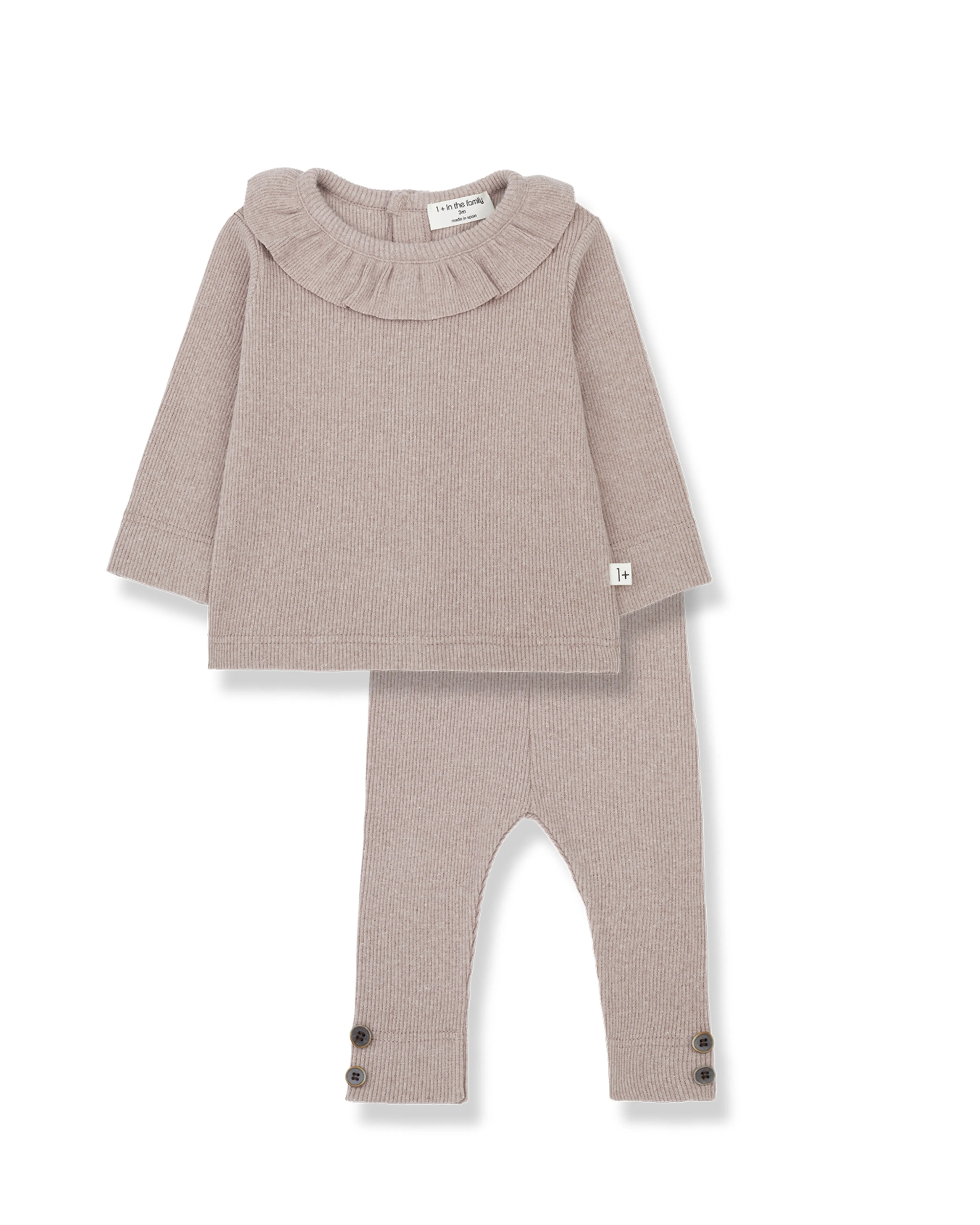 1   IN THE FAMILY ANNA SINA OLD ROSE COLLAR BLOUSE SET