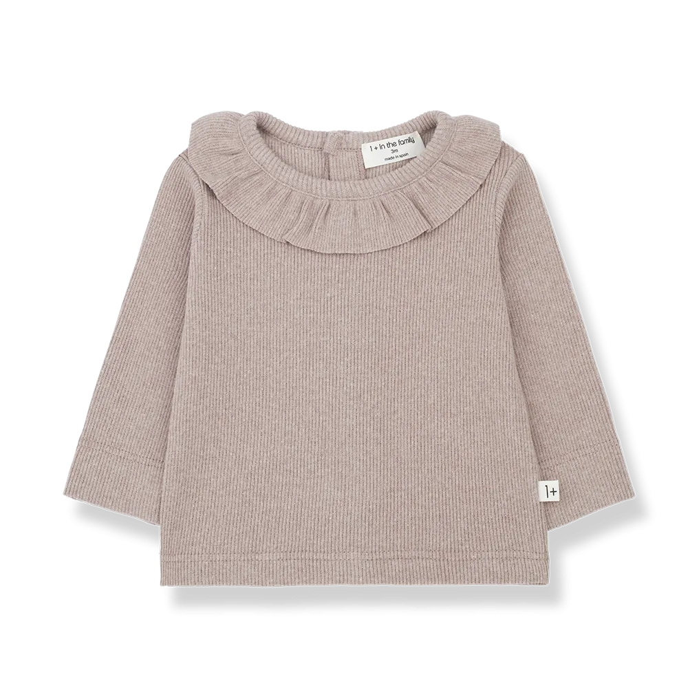 1   IN THE FAMILY ANNA SINA OLD ROSE COLLAR BLOUSE SET