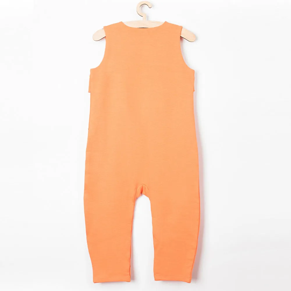 51015 Aplic Apple Sleeveless Orange Romper 8381