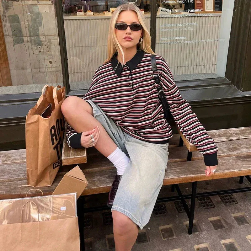 Brooklin Contrast Polo Collar Top