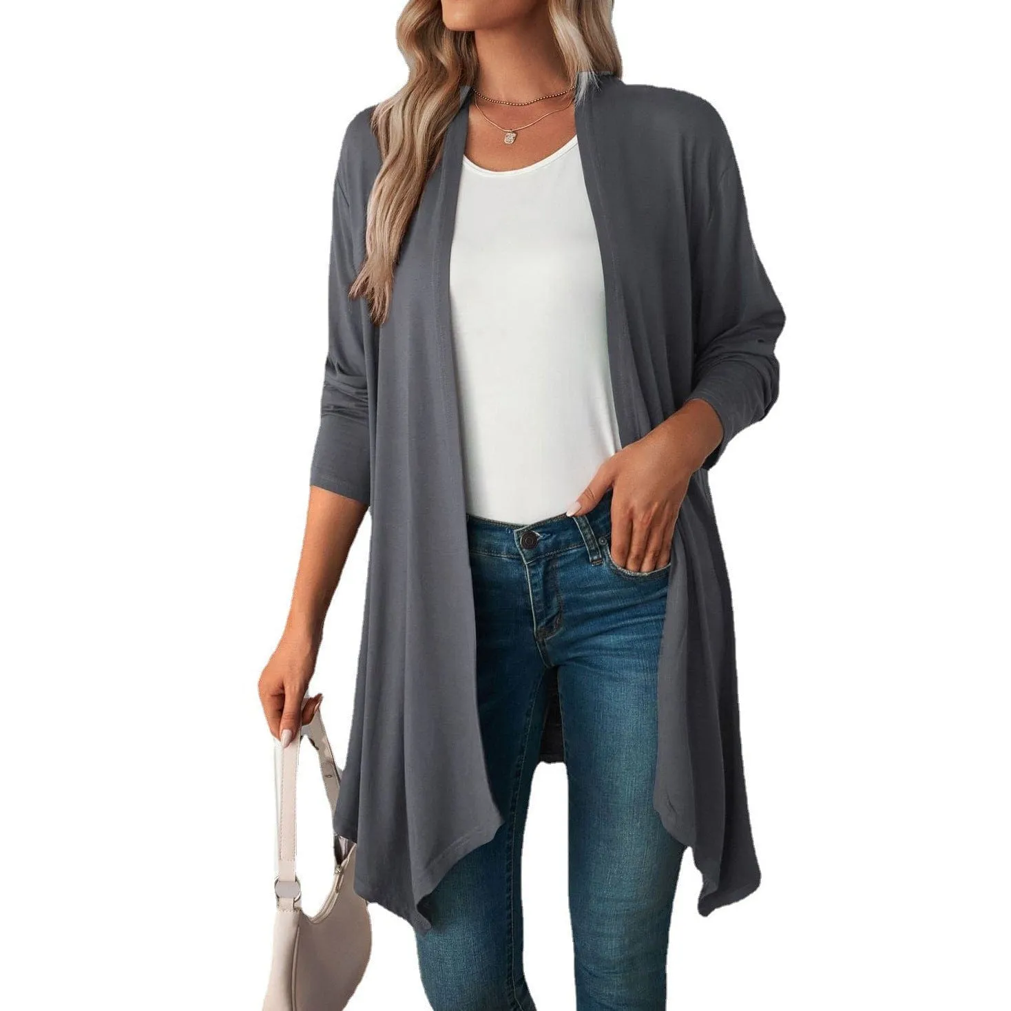 Casual Loose Fit Plaid Shirt Coat