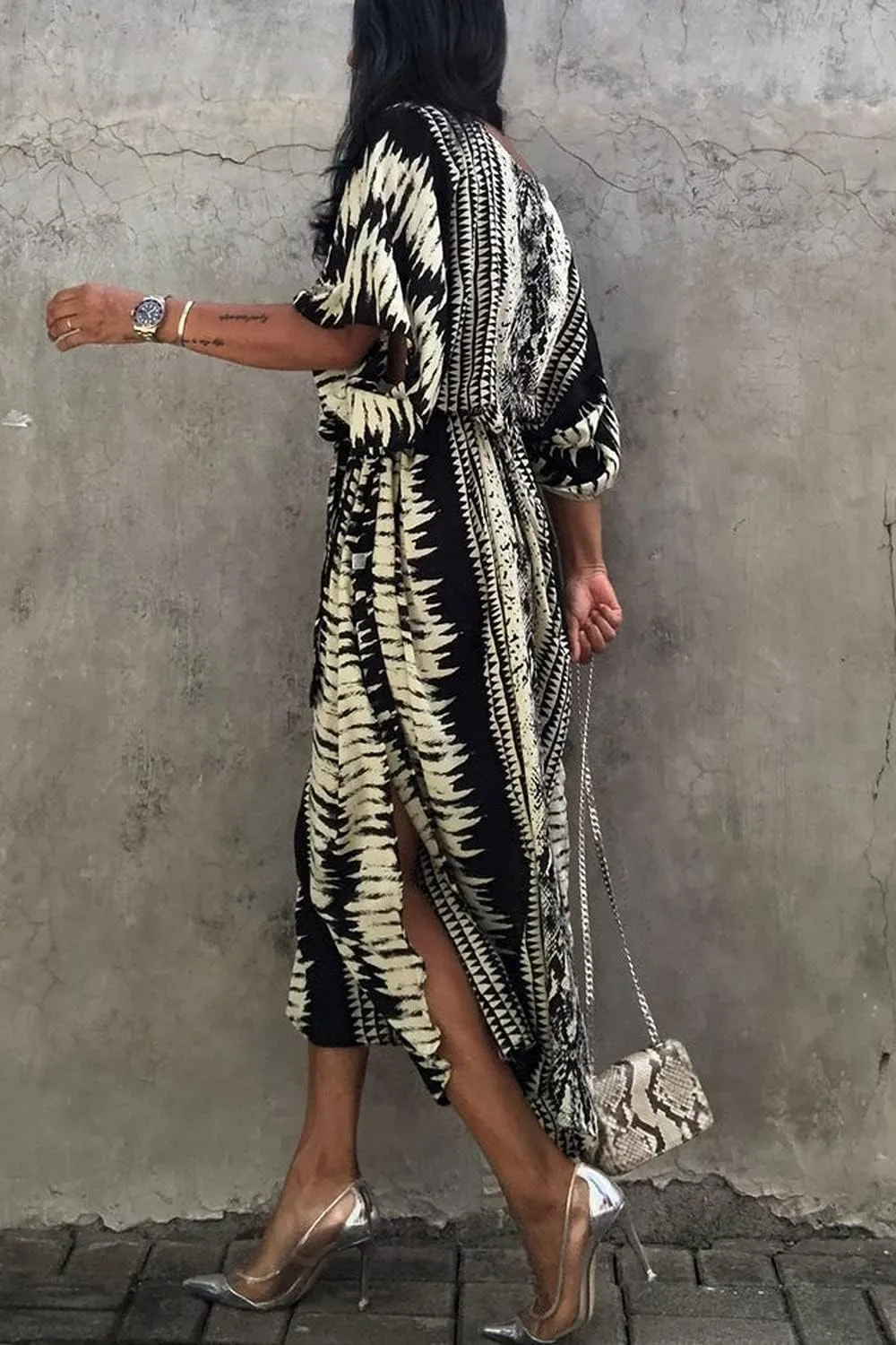 CHERRY CAT Women Beachwear Long Beach Coverups Kaftan Casual Caftan Dress Swimwear cover ups