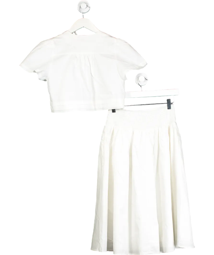 Cider White Floral Embroidered Co-ord UK XS