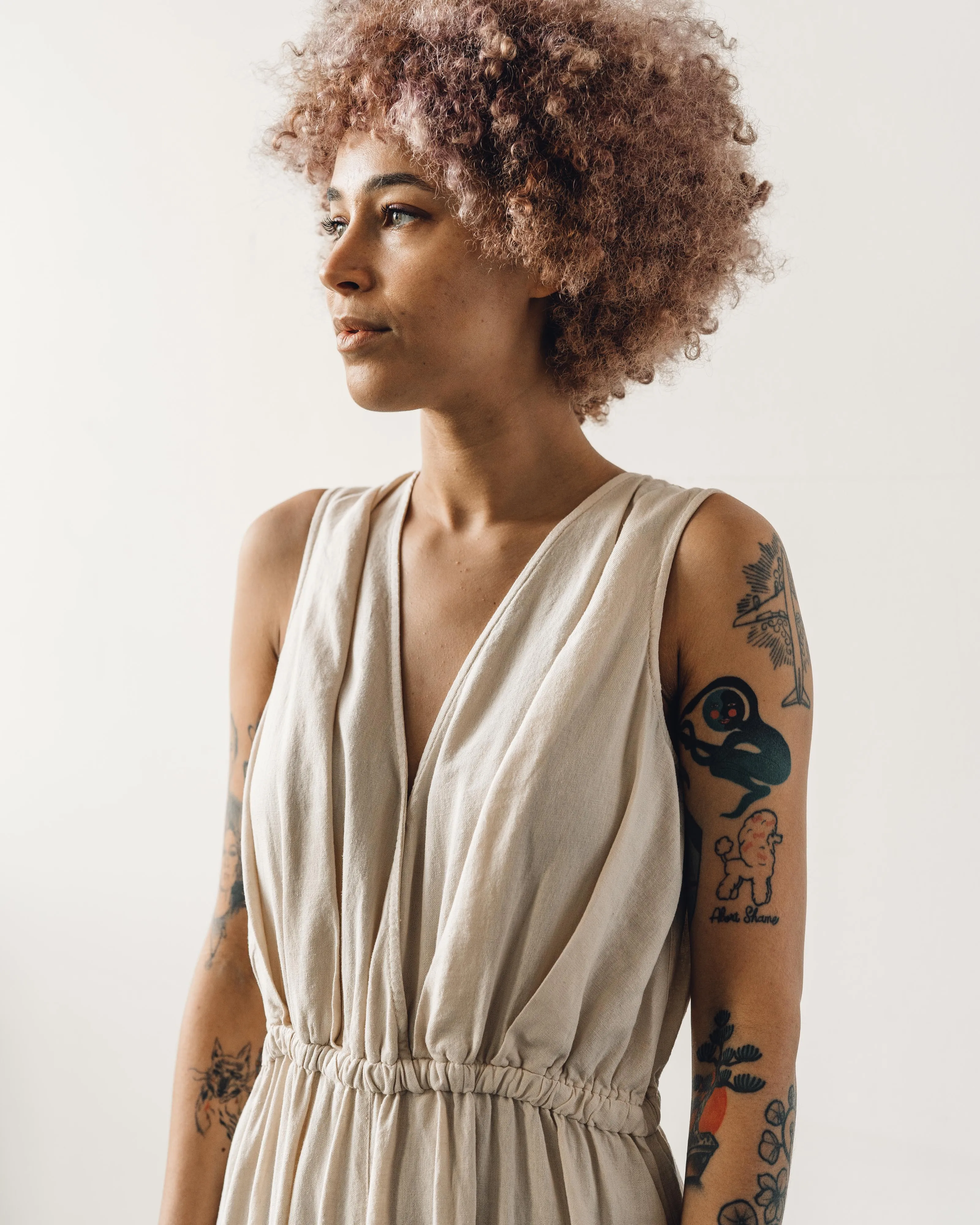 Cordera Linen Jumpsuit, Sand