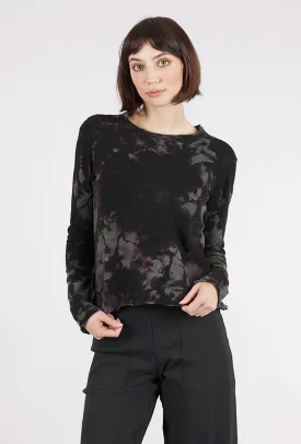 Crop Cozy Spiral Dye Top, Stormy