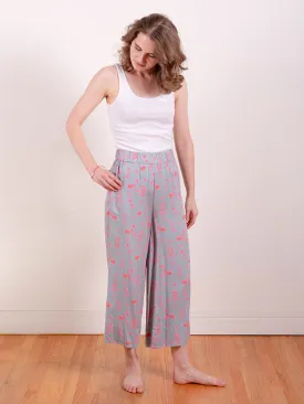Cropped Rosie Pant (Botanical Slate)