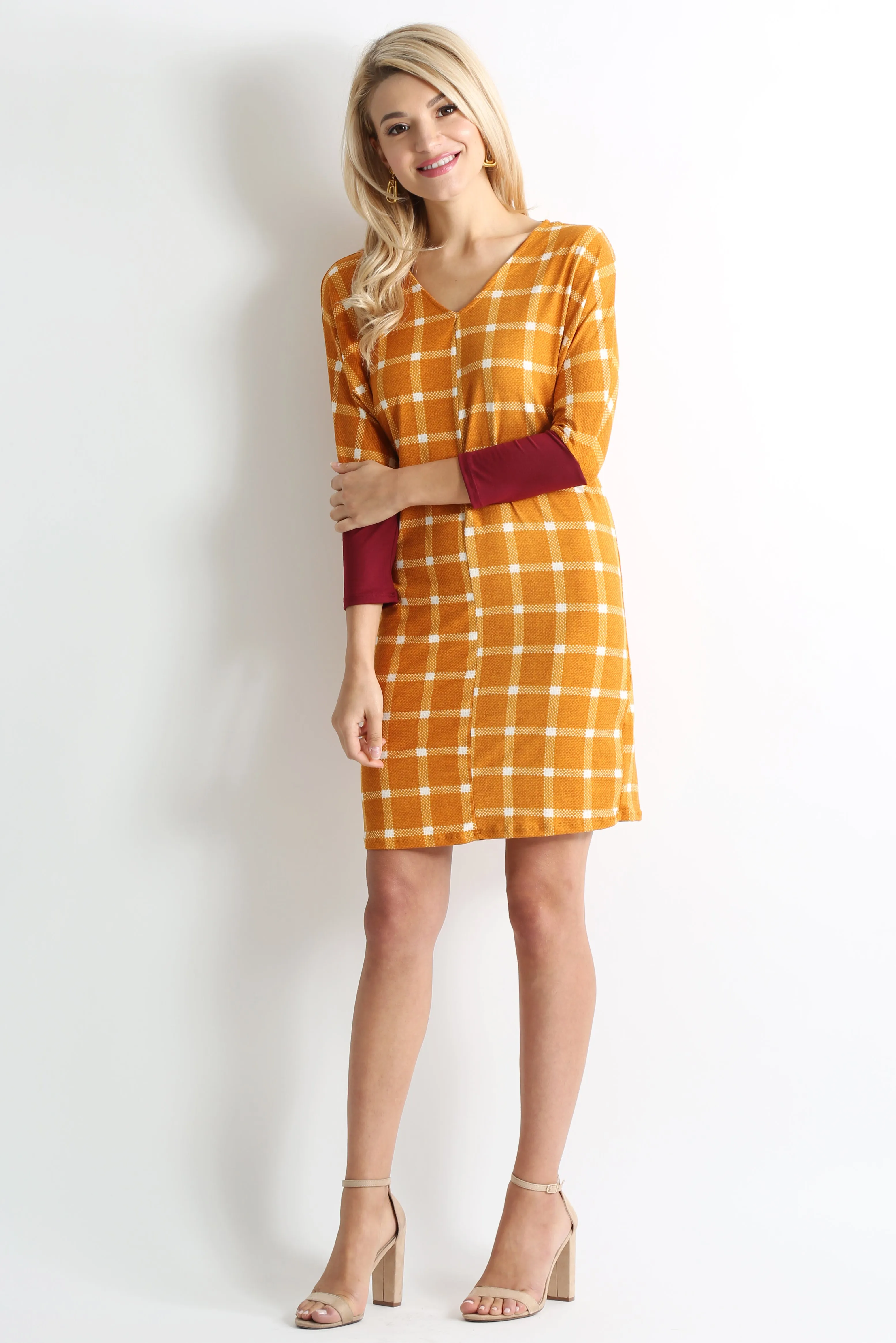Daringly Dolman Contrast Dress