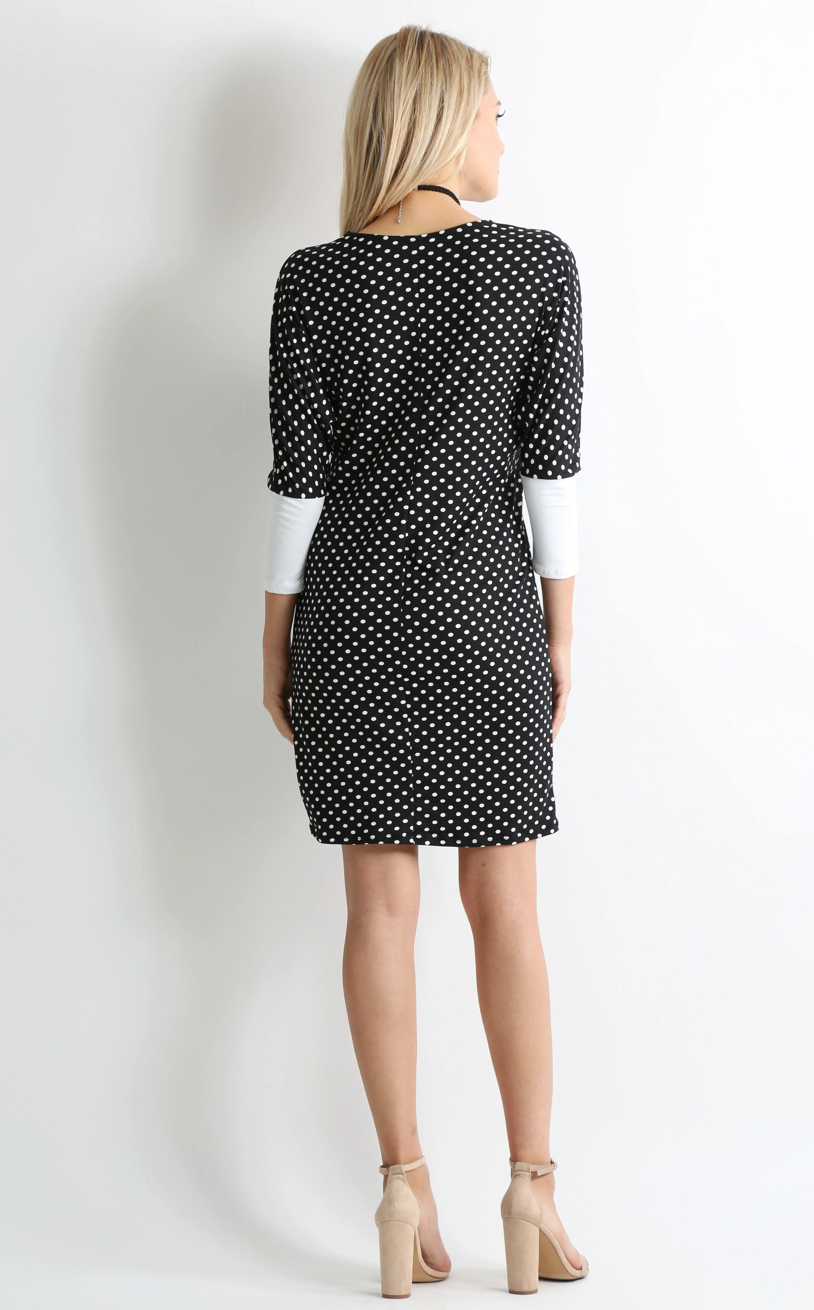 Daringly Dolman Contrast Dress