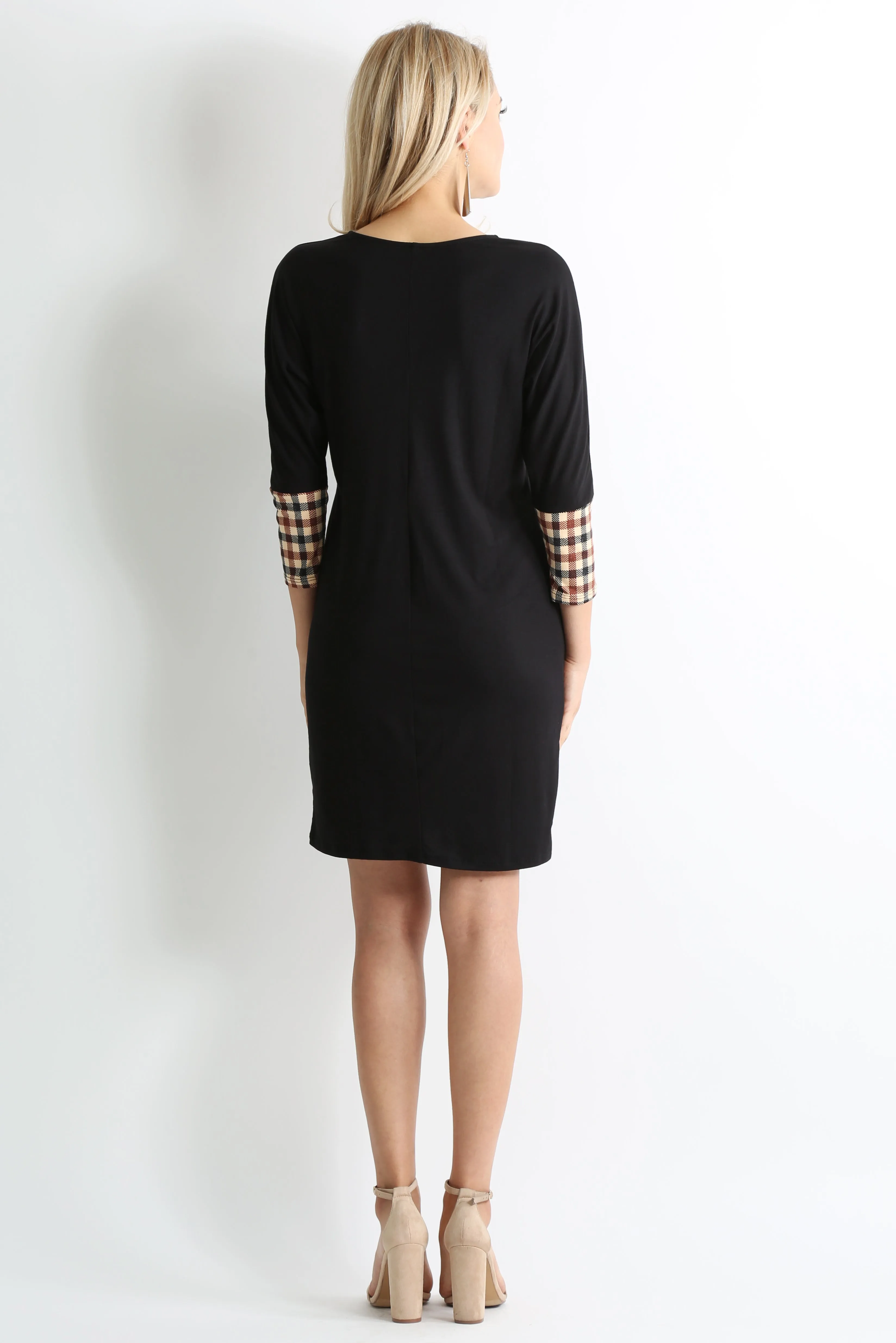 Daringly Dolman Contrast Dress