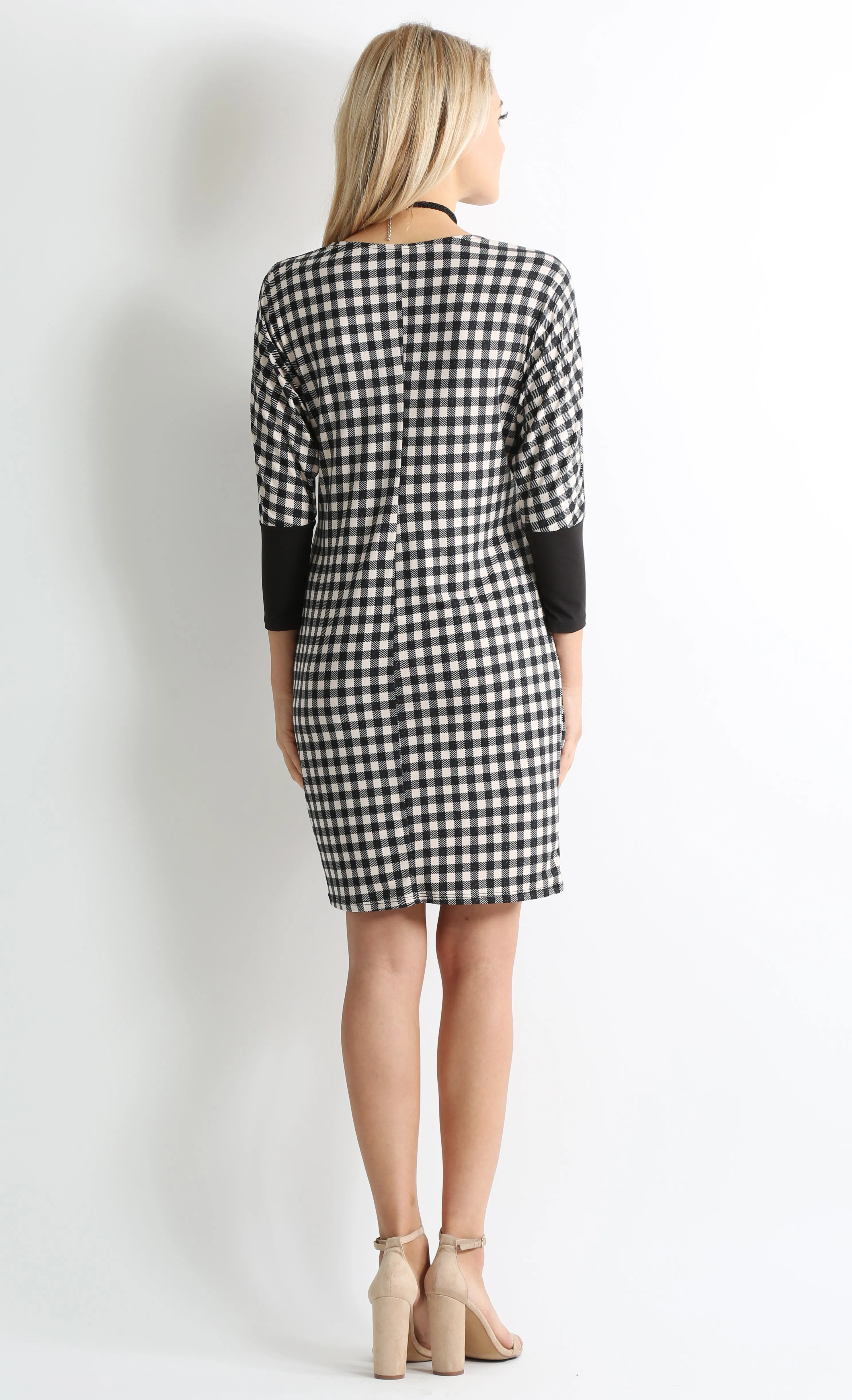 Daringly Dolman Contrast Dress
