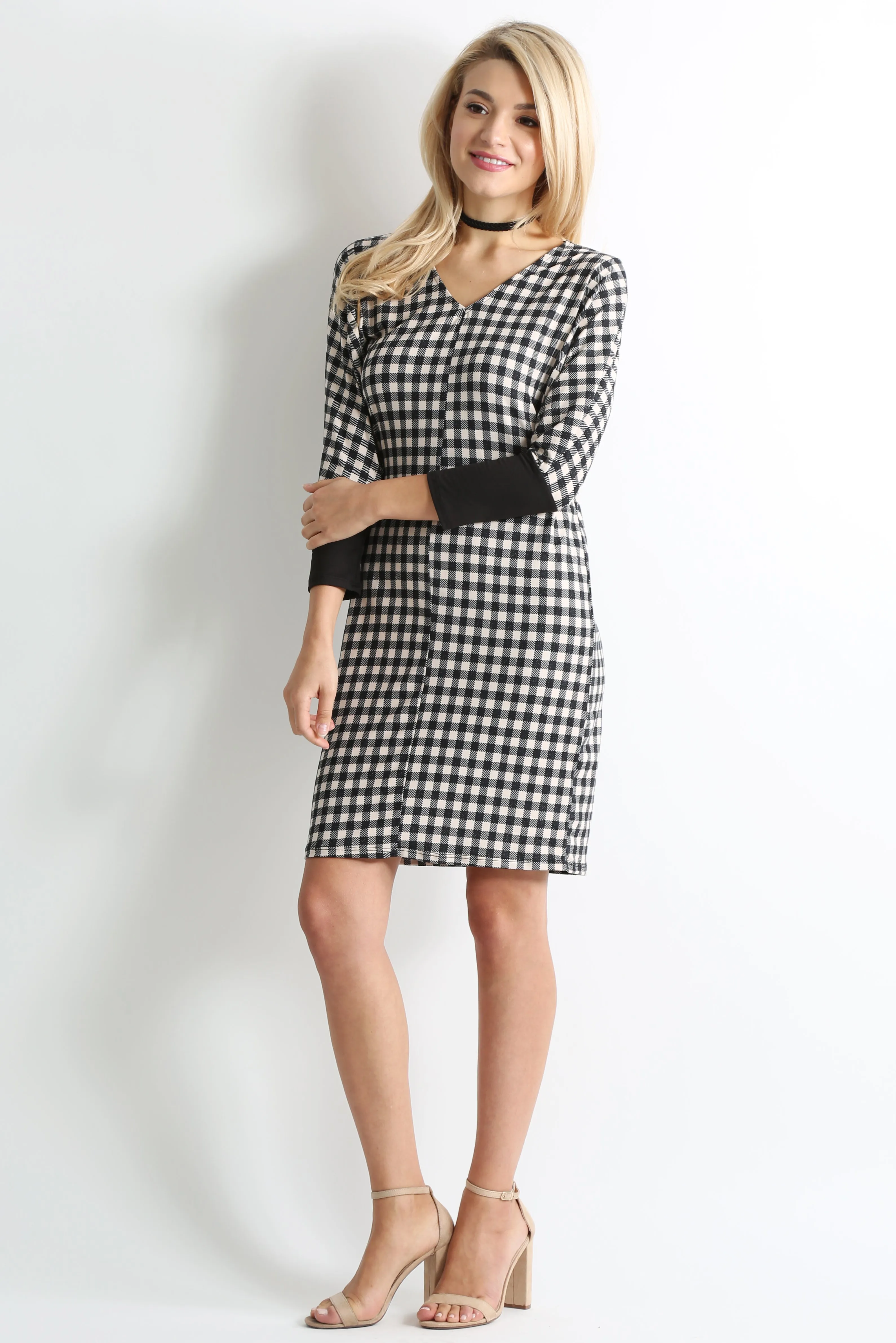 Daringly Dolman Contrast Dress