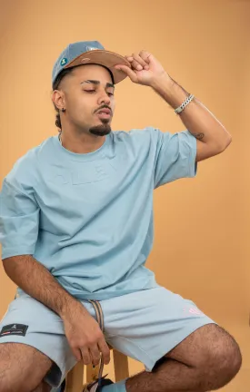 DLAB Oversized Embossed Tee Baby Blue
