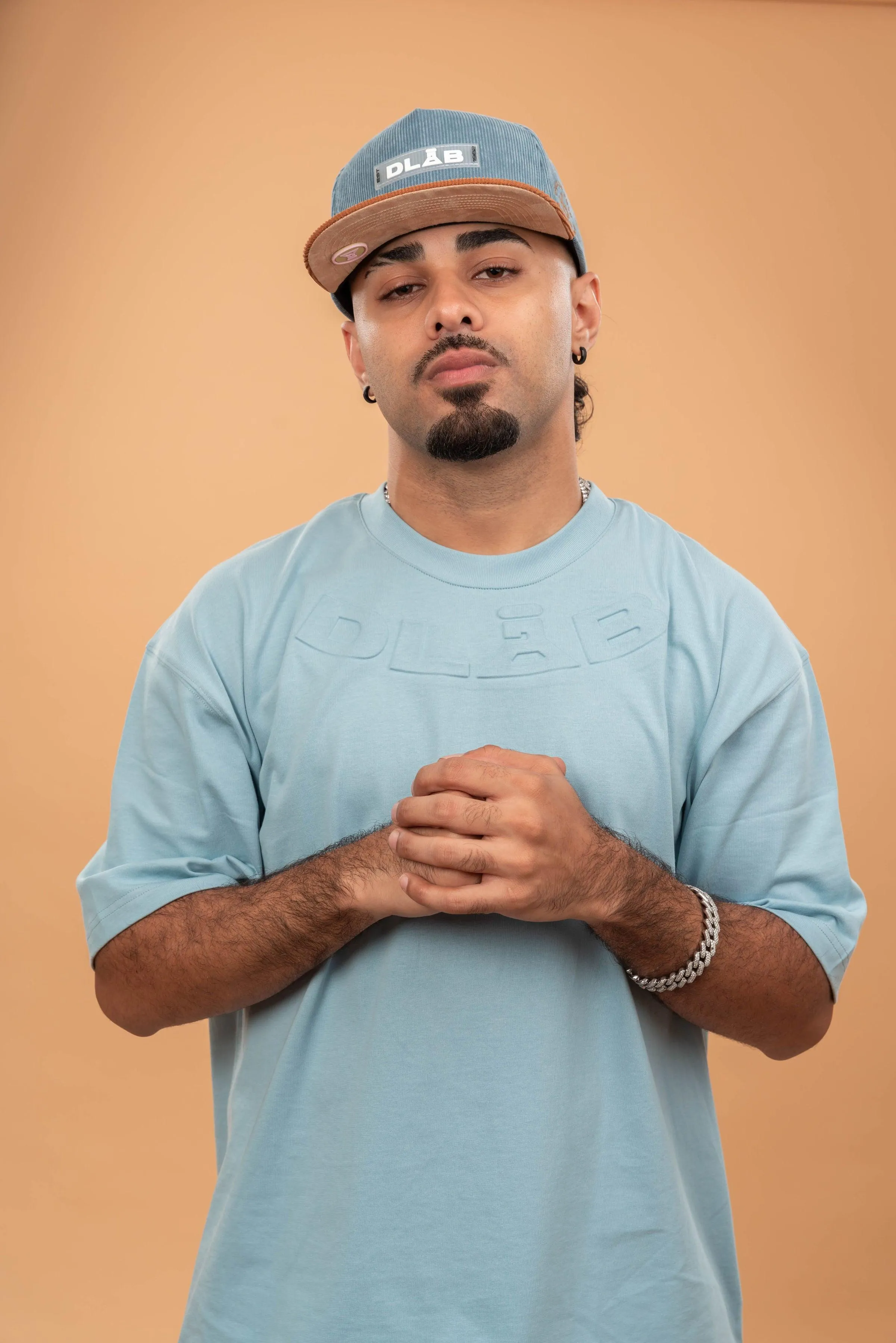 DLAB Oversized Embossed Tee Baby Blue