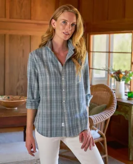 Eileen Relaxed Soft Grey Plaid Flannel