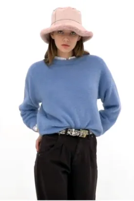 Fluffy Blue Sweater