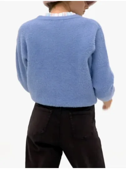 Fluffy Blue Sweater