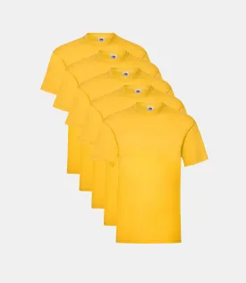 Fruit of the Loom Men T-Shirt Original | Sunflower ( Pack of 5 )