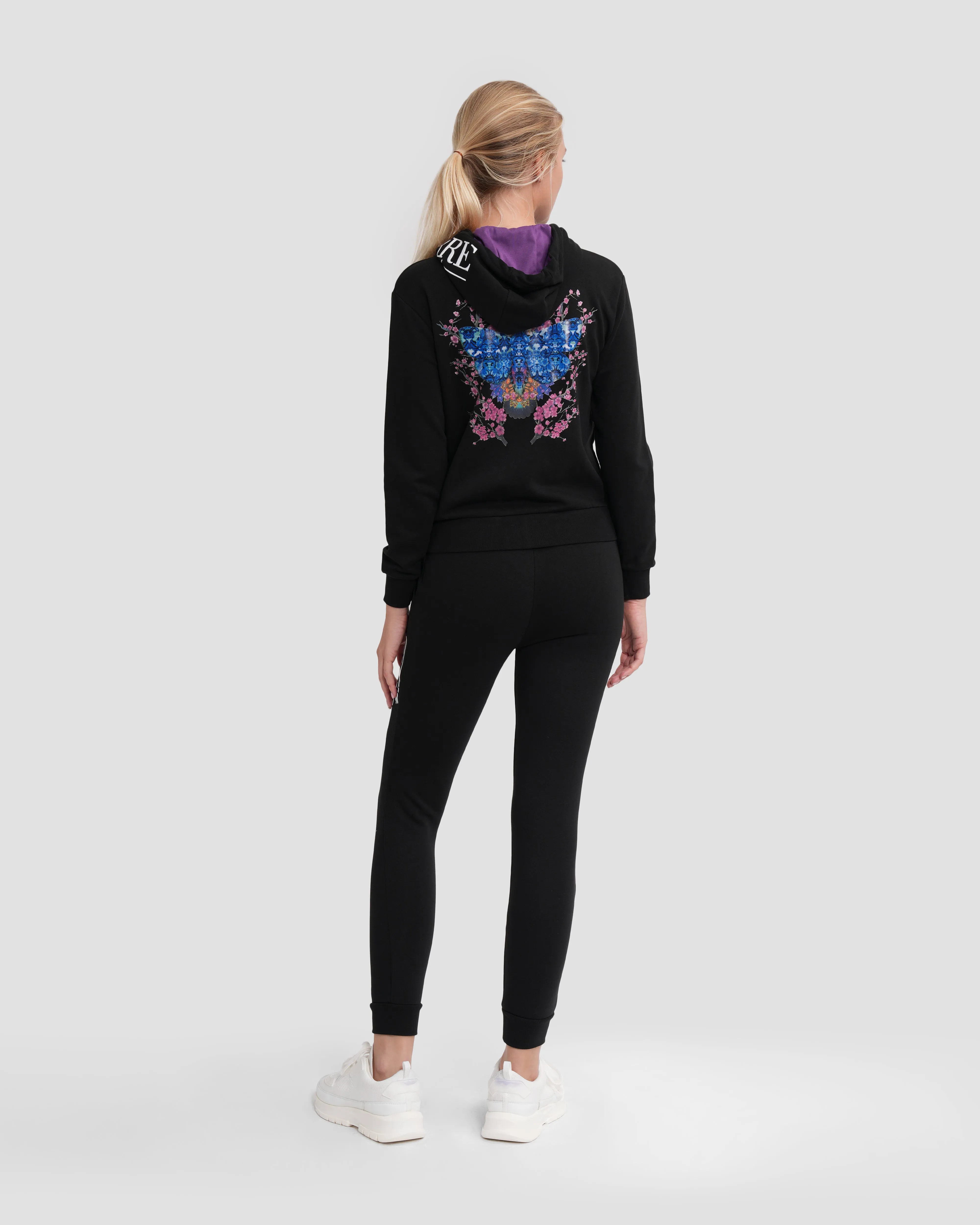 Graphic Print Zip-Up Tracksuit Set