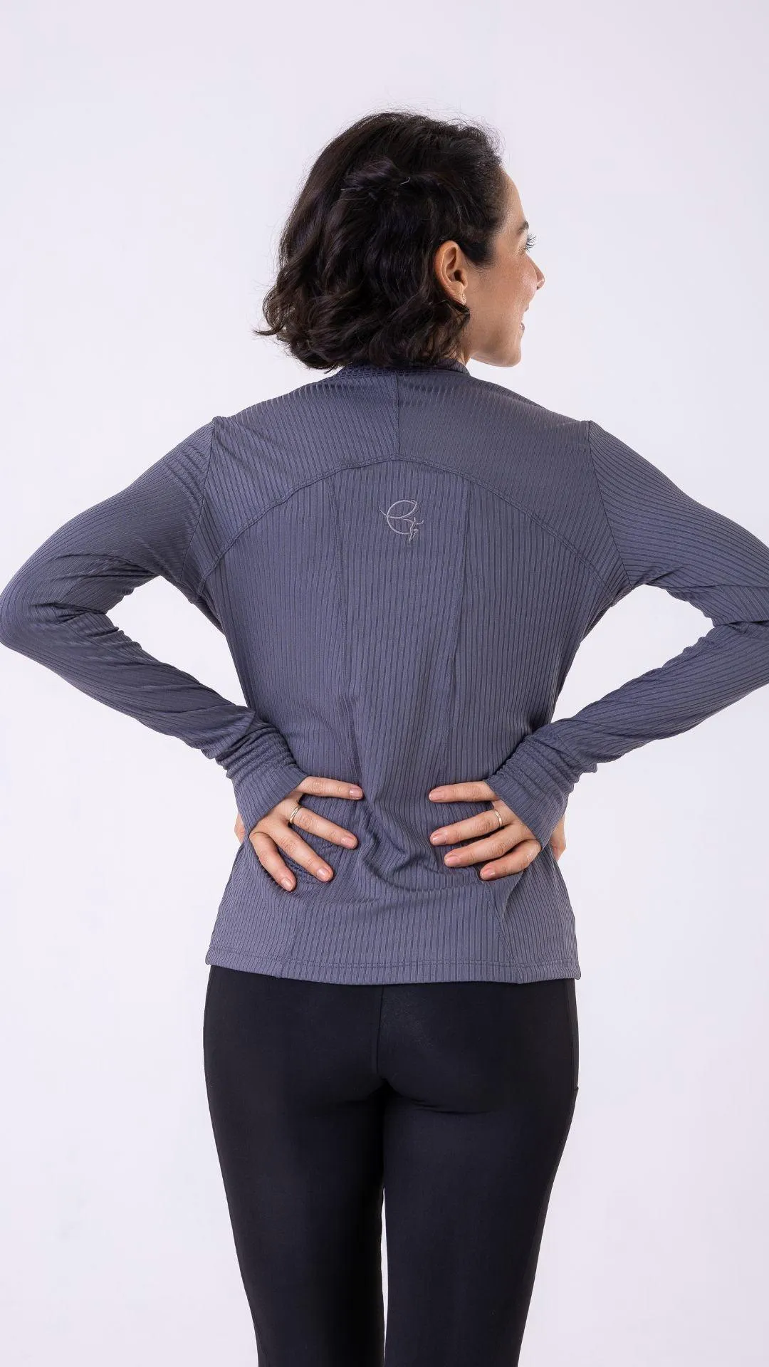 Gray Ribbed Muse Jacket