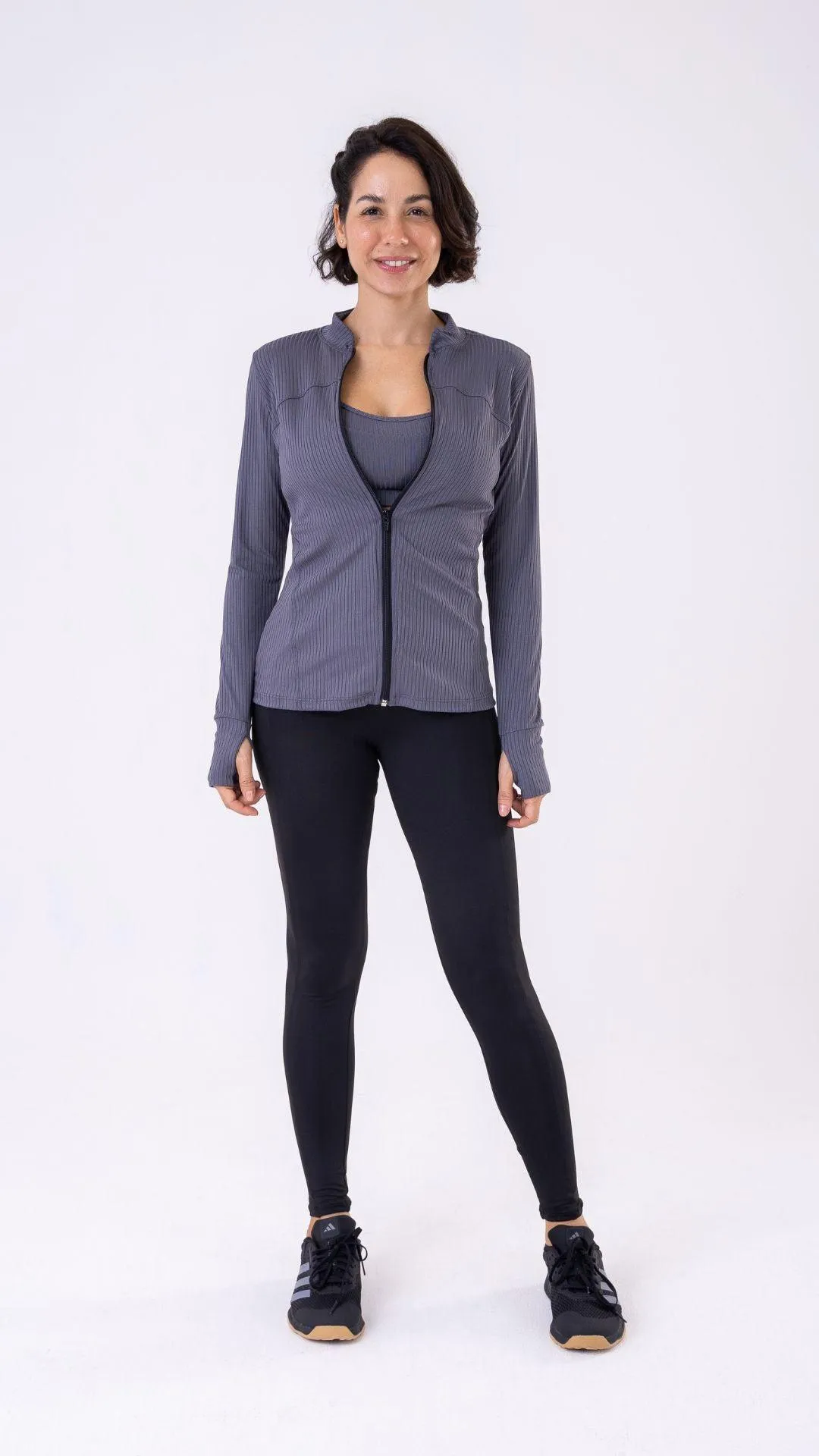 Gray Ribbed Muse Jacket
