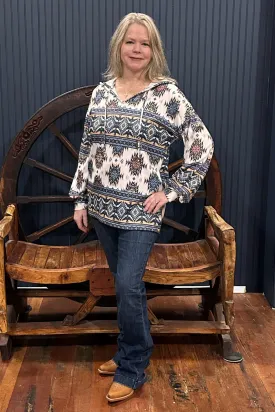 Hacci Relaxed Fit Soft Hoodie Navy