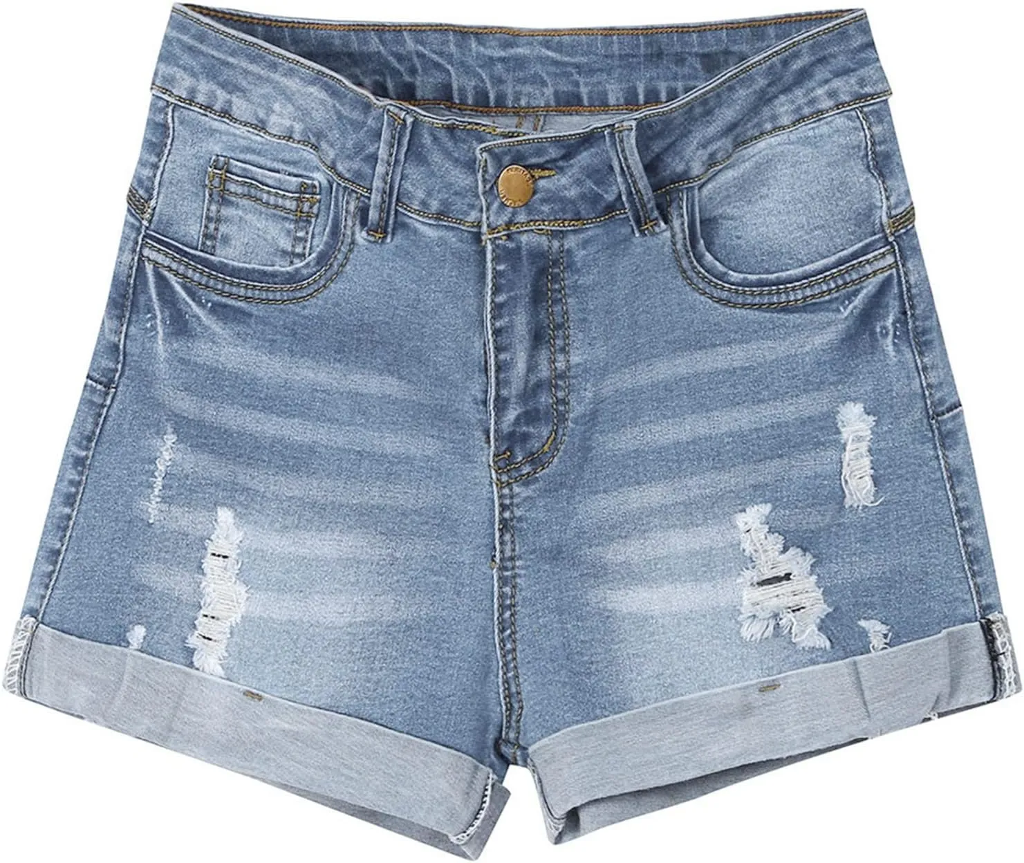 Jean Shorts Womens Casual Summer Ripped Low Rise Trendy Stretch Baggy 2025 Hot Denim Shorts Raw Hem Y2k Ladies Jorts