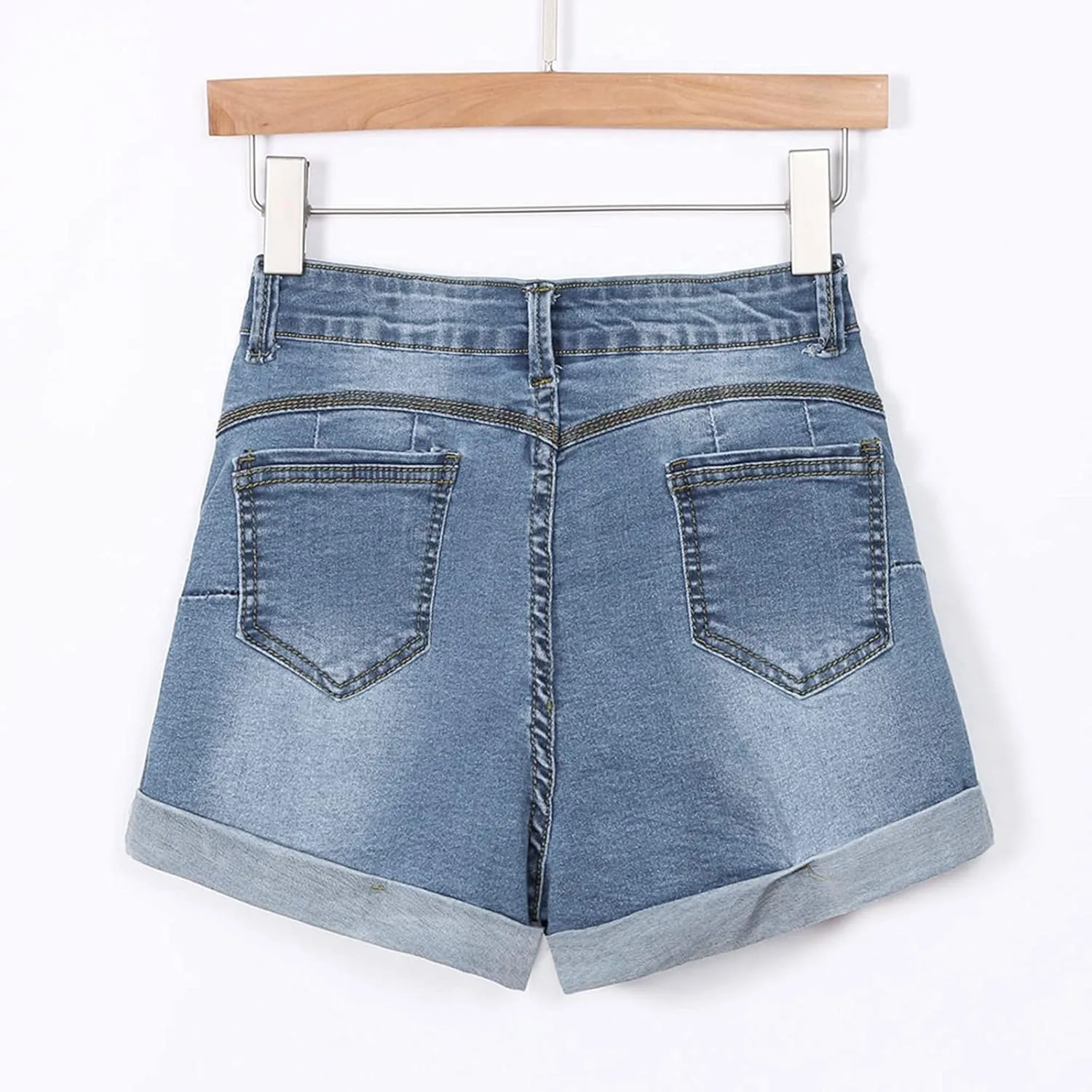 Jean Shorts Womens Casual Summer Ripped Low Rise Trendy Stretch Baggy 2025 Hot Denim Shorts Raw Hem Y2k Ladies Jorts