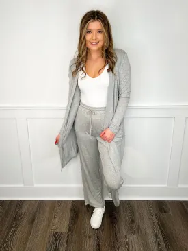 Mono B End the Day High Rise Rayon Blend Grey Bottoms