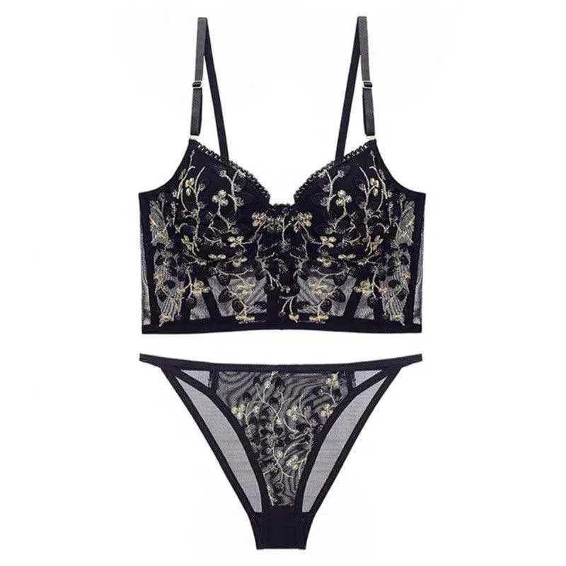 Olivine – Floral corset – Lingerie set
