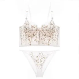 Olivine – Floral corset – Lingerie set