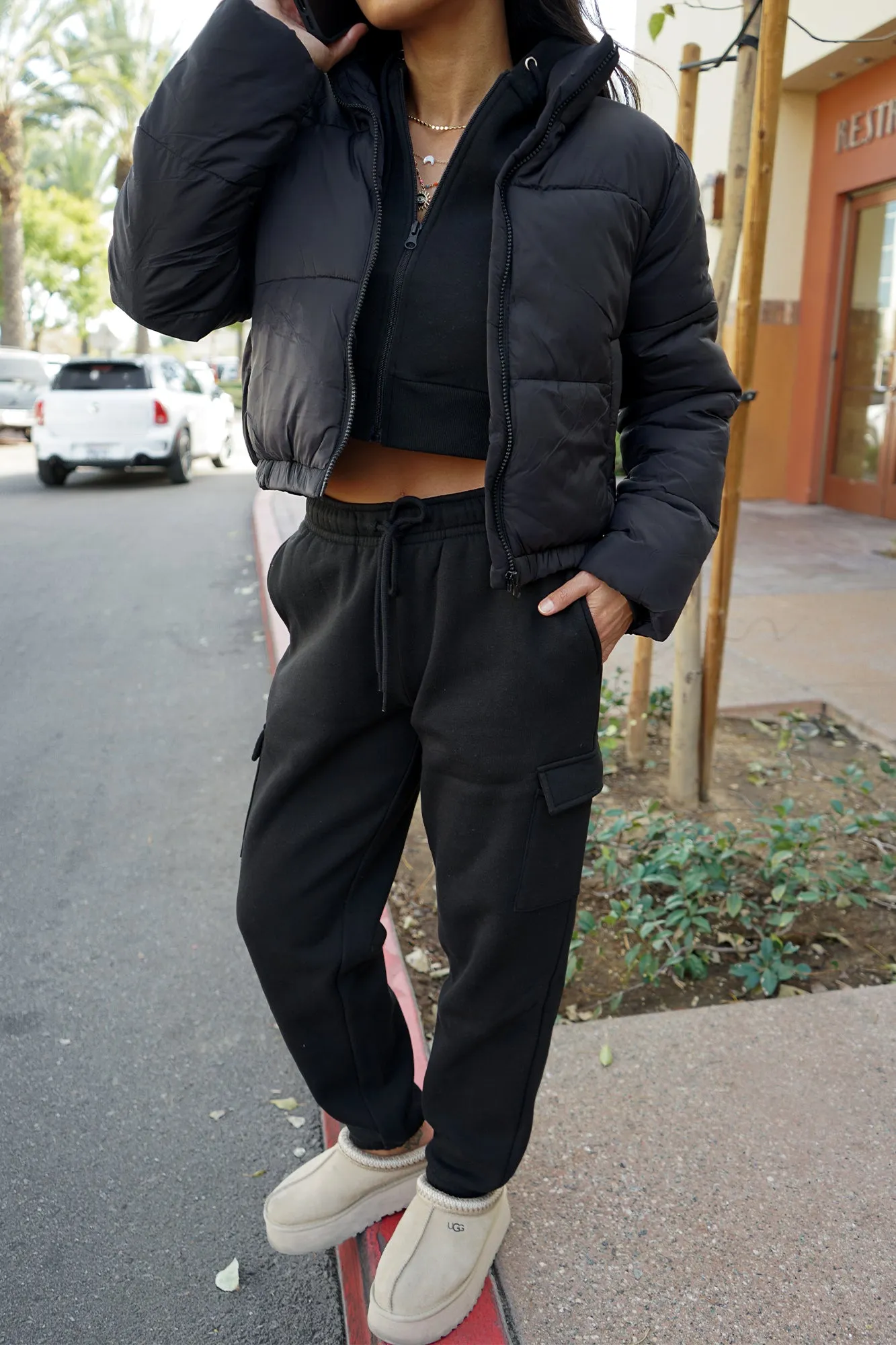 Puffer Jacket - Black