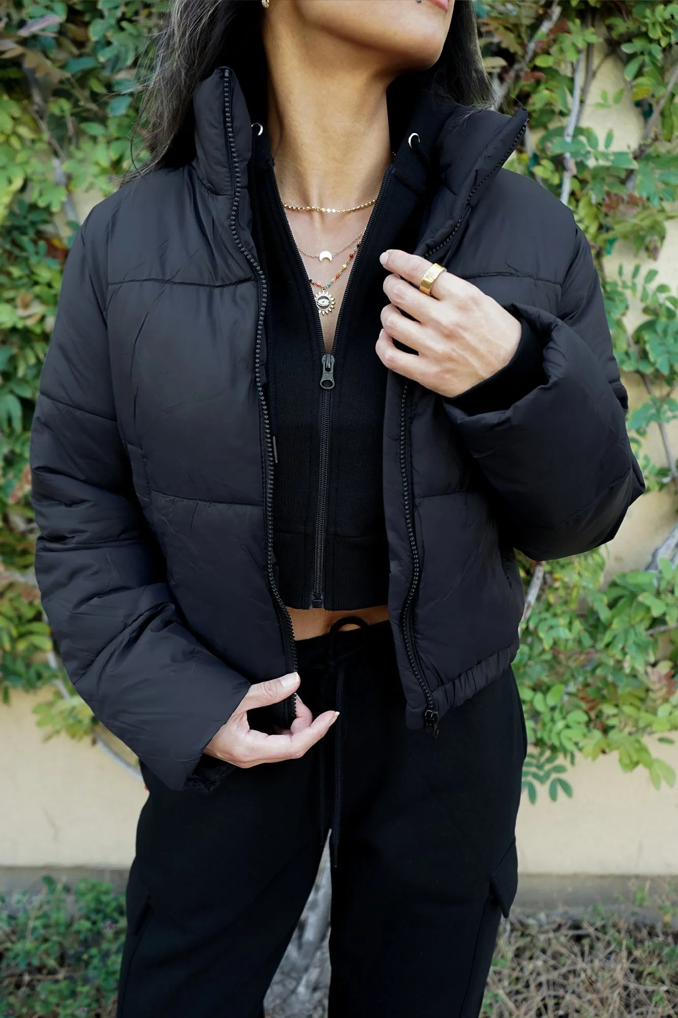 Puffer Jacket - Black