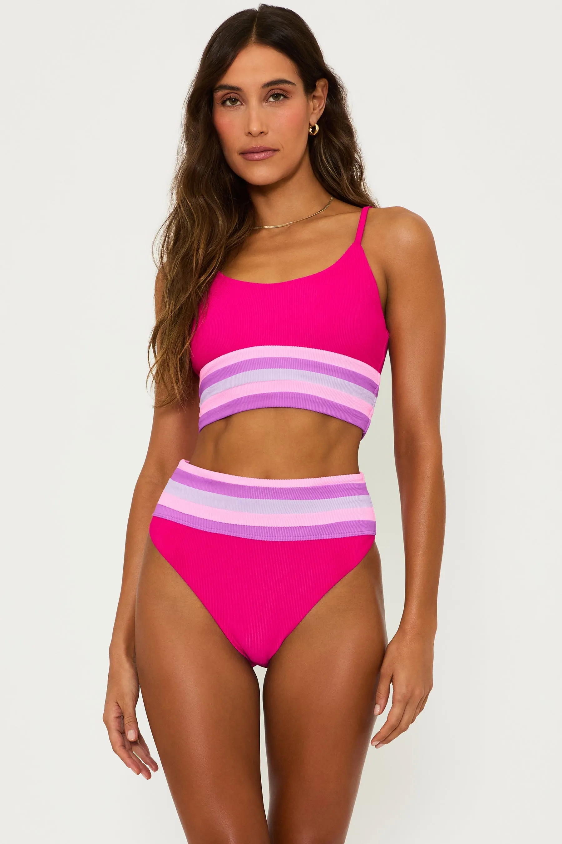 Raspberry Colorblock Mae Top