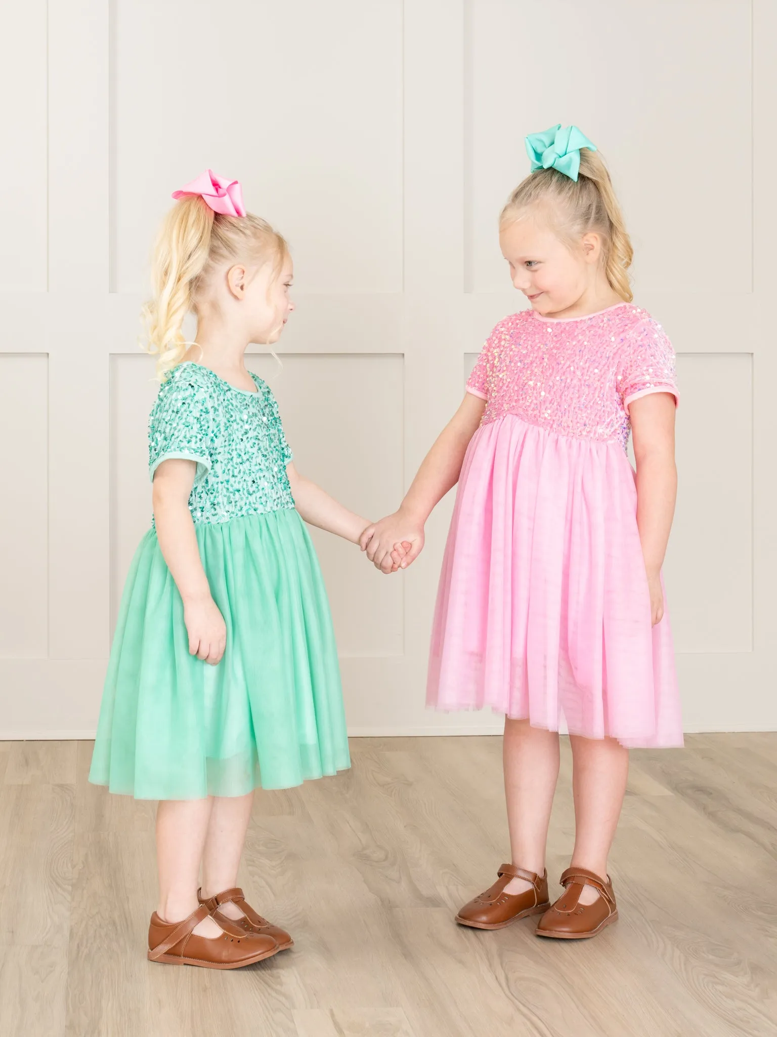 Seafoam Sparkly Tulle Dress