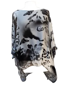 Silk Printed Button Down Two Piece Top