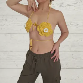 Sun-Kisses Hibiscus Crochet Top