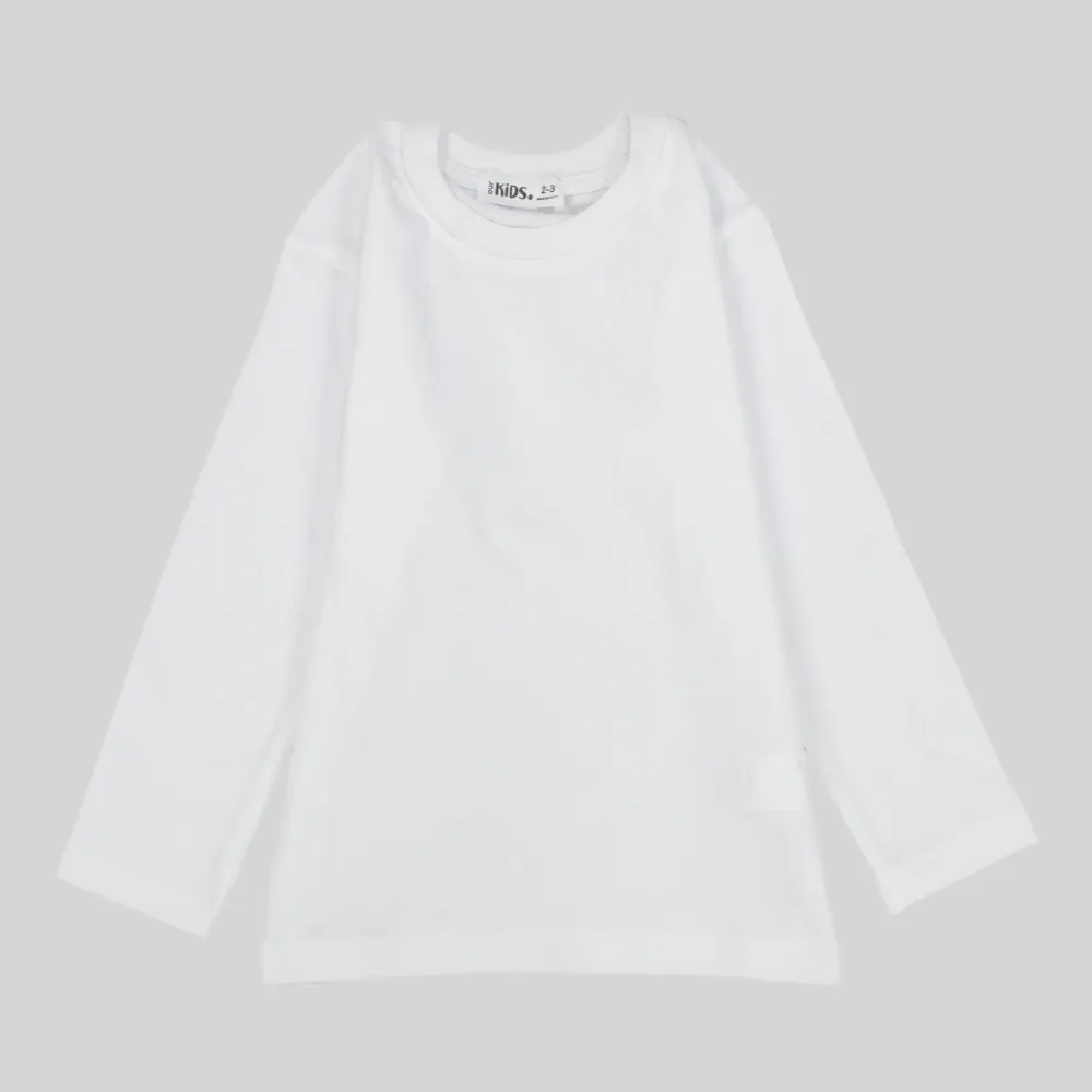 Unisex White Long-Sleeved T-Shirt
