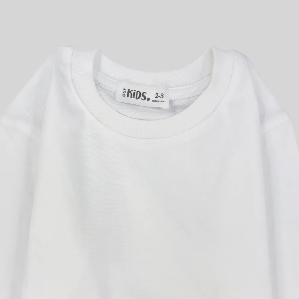 Unisex White Long-Sleeved T-Shirt