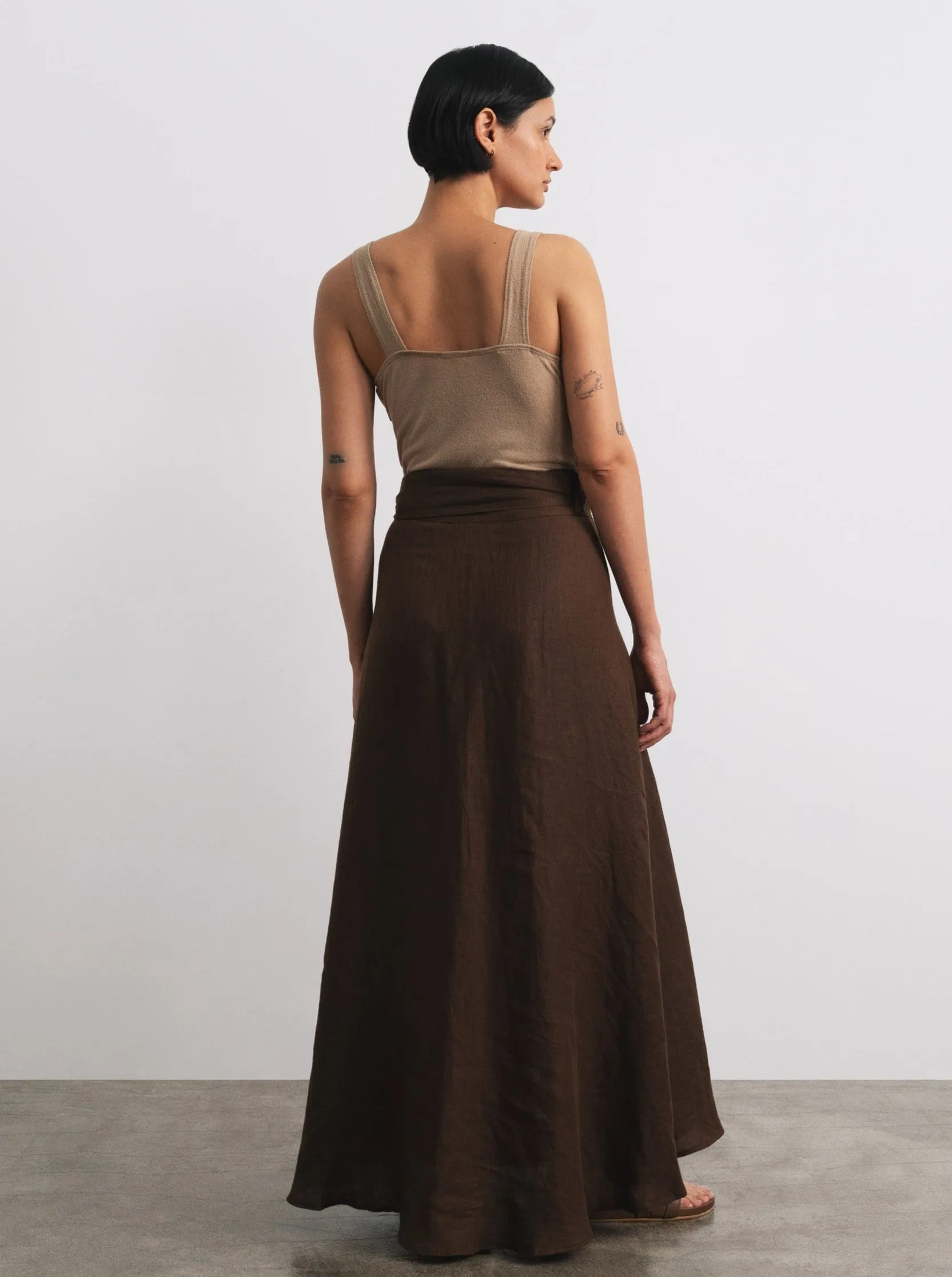 Wrap Skirt, Light Linen, Manzanita