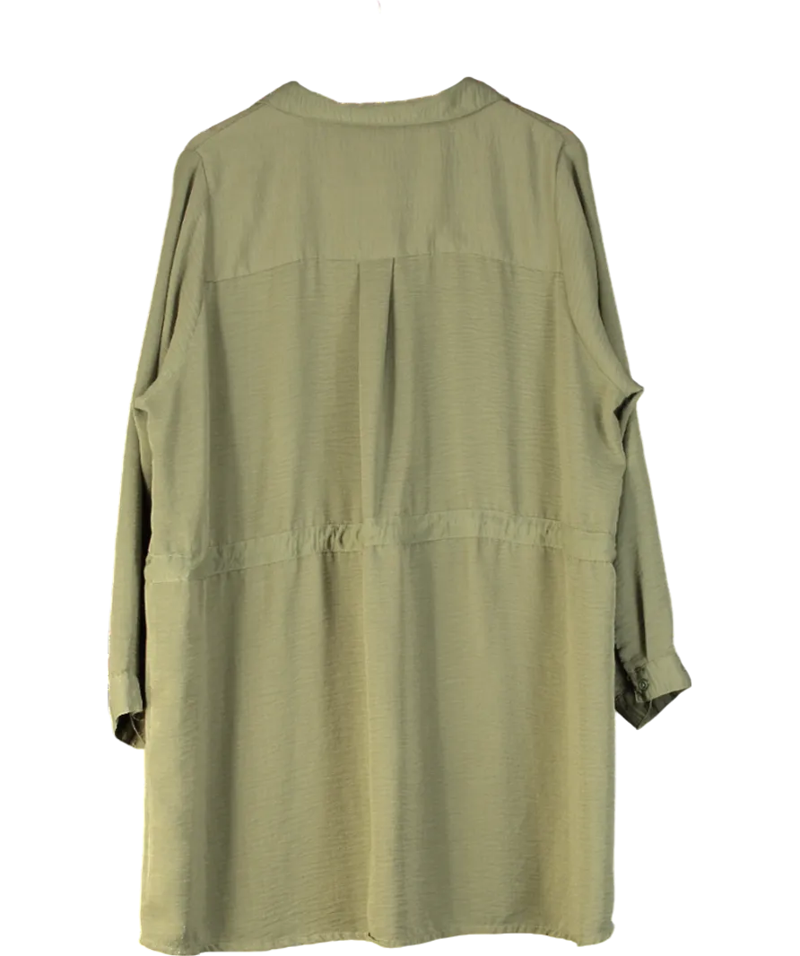 Yours Green Curve Utility Tunic Shirt UK 22