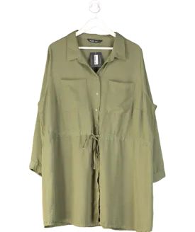 Yours Green Curve Utility Tunic Shirt UK 22